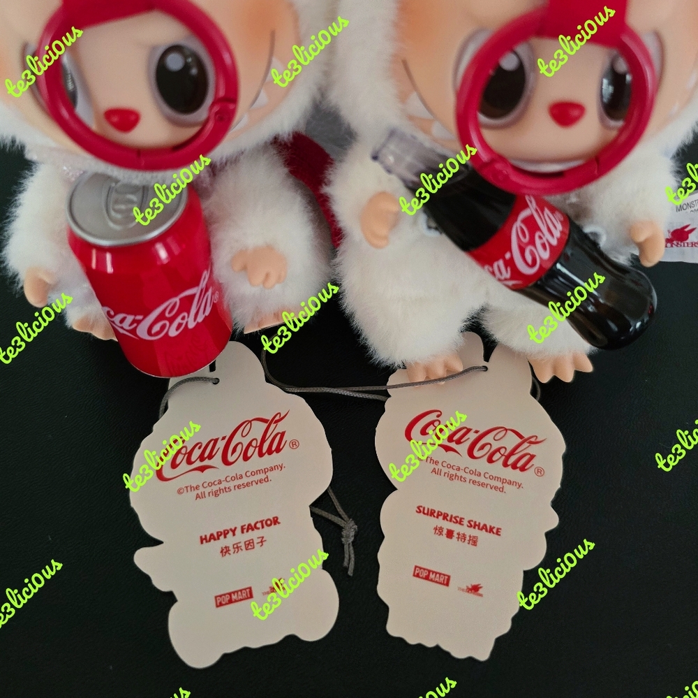 POP MART LABUBU THE MONSTERS COCA COLA VINYL FACE PENDANT - Picture 10 of 14